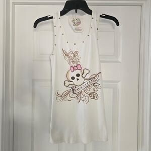 Pink Cookie. - Skull Graphic Kids Tank Top
